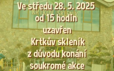 Krtkův skleník uzavřen